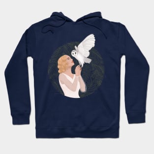 Girl and OWL spirit animal illustration Hoodie